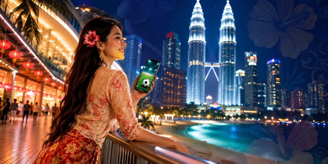 Peminat bola sepak Malaysia menonton perlawanan dan membuat pertaruhan melalui suster123