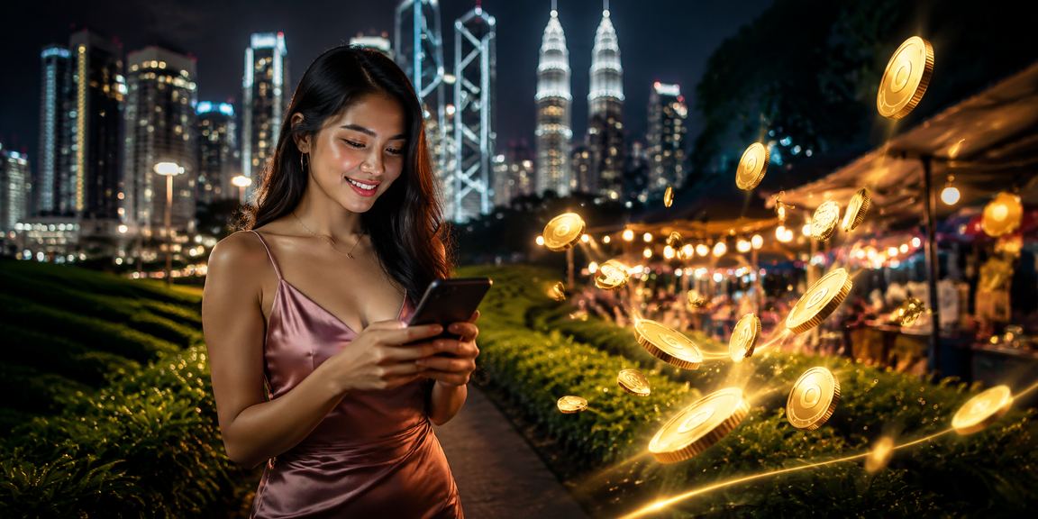 Pengguna mengakses kasino mudah alih bergaya Melayu di Kuala Lumpur melalui suster123